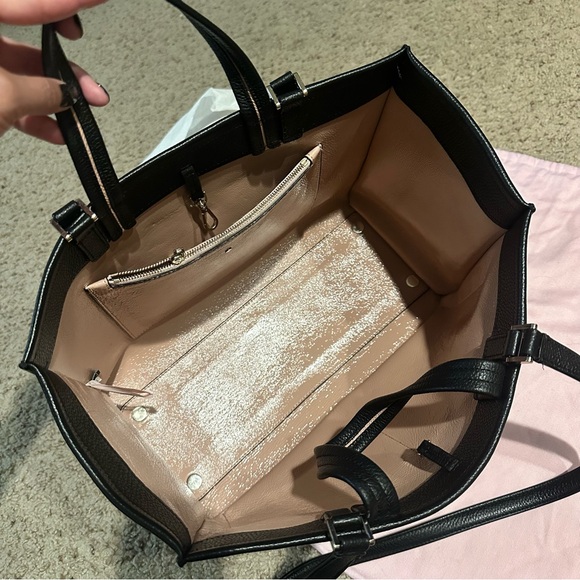 Kate Spade Sam Large Pocket Satchel in Black Leather Tote Bag - Picture 8 of 14